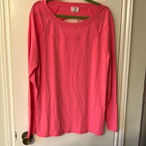 Danskin 1X pink long sleeve workout shirt
